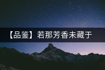 【品鑒】若那芳香未藏于樟野，怎會(huì)這般獨(dú)具韻味？