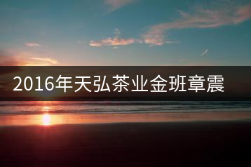 2016年天弘茶業(yè)金班章震撼上市！