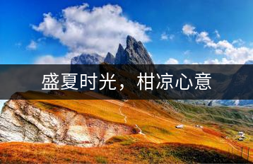 盛夏時光，柑涼心意