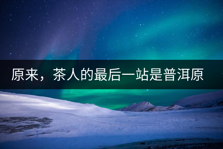 原來，茶人的最后一站是普洱原來，茶人的最后一站是普洱