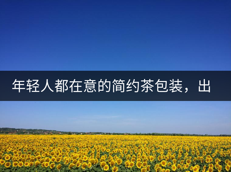 年輕人都在意的簡(jiǎn)約茶包裝，出道顏值即巔峰的茶包裝可真好喝！
