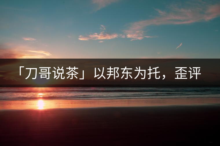 「刀哥說茶」以邦東為托，歪評(píng)小戶賽