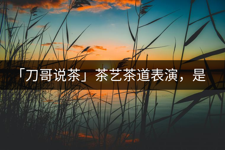 「刀哥說茶」茶藝茶道表演，是裝還是文化？