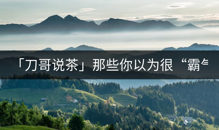 「刀哥說茶」那些你以為很“霸氣”的茶，根本就不是...