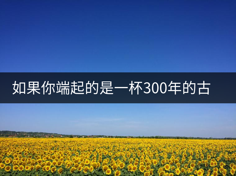 如果你端起的是一杯300年的古樹茶，那會是一種怎樣的心境？