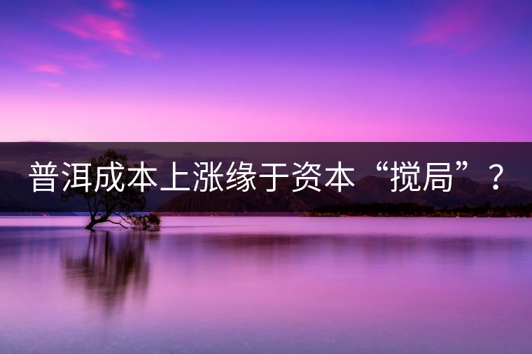 普洱成本上漲緣于資本“攪局”？