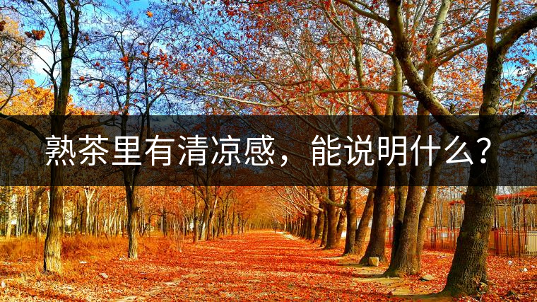熟茶里有清涼感,能說明什么? 熟茶里有清涼感,能說明什么?