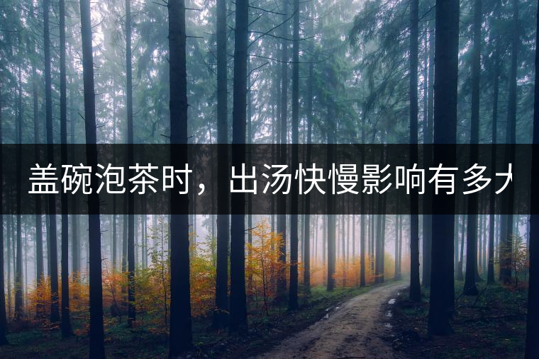 蓋碗泡茶時(shí)，出湯快慢影響有多大？