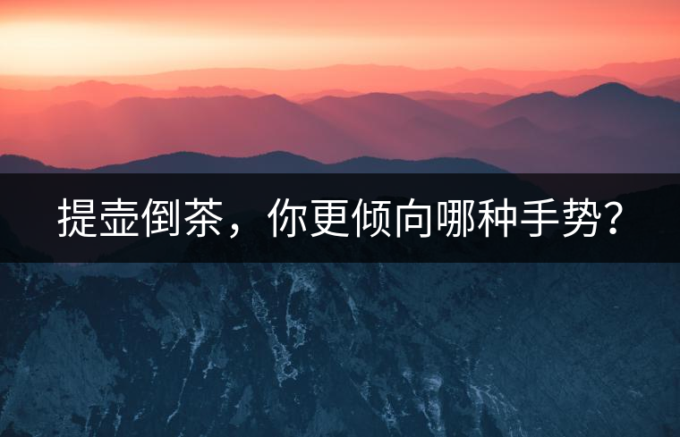 提壺倒茶，你更傾向哪種手勢？