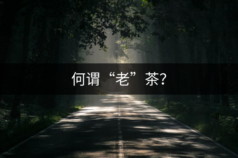 何謂“老”茶？