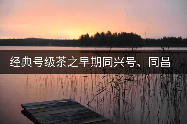 經(jīng)典號級茶之早期同興號、同昌黃記老圓茶