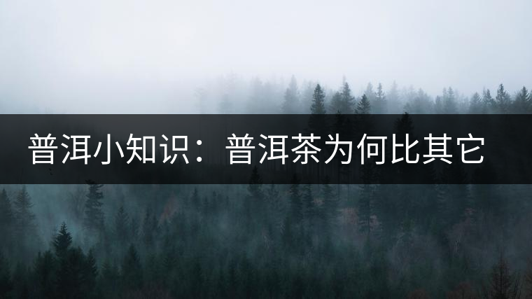 普洱小知識：普洱茶為何比其它茶葉耐泡？