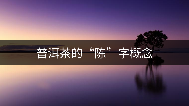 普洱茶的“陳”字概念