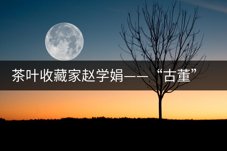 茶葉收藏家趙學(xué)娟——“古董”也能喝下去