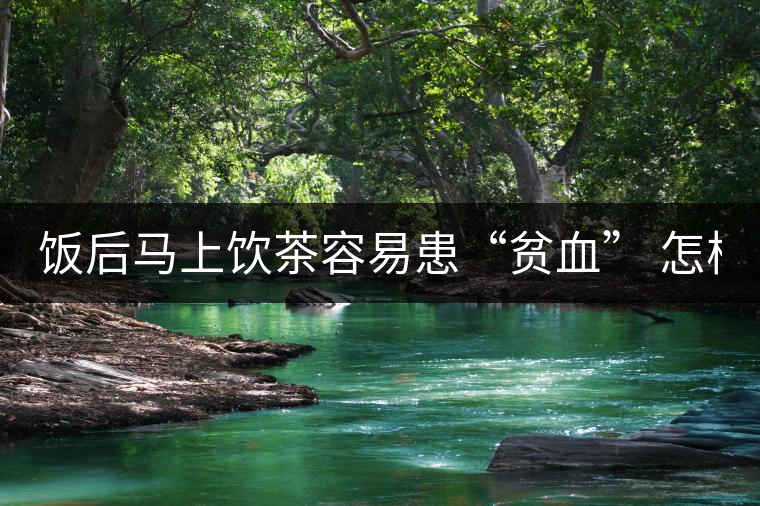 飯后馬上飲茶容易患“貧血” 怎樣飲用才合適 ？