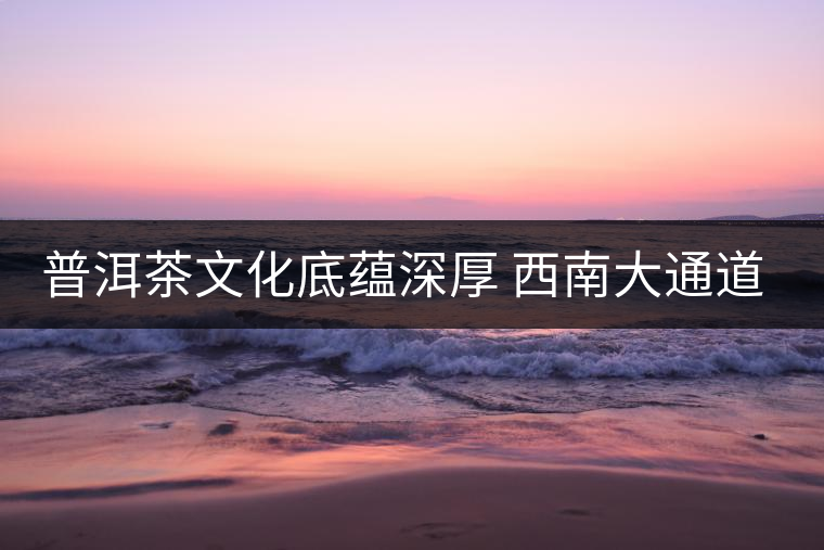 普洱茶文化底蘊深厚 西南大通道帶來機遇