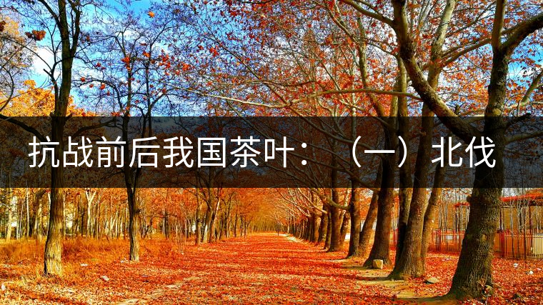 抗戰(zhàn)前后我國茶葉:(一)北伐戰(zhàn)爭前我國茶業(yè)的繼續(xù)衰 抗戰(zhàn)前后我國茶葉:(一)北伐戰(zhàn)爭前我國茶業(yè)的繼續(xù)衰