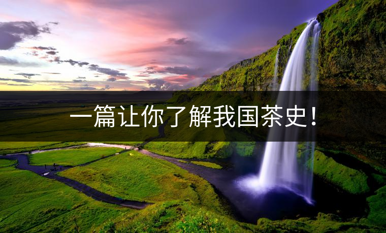 一篇讓你了解我國茶史！
