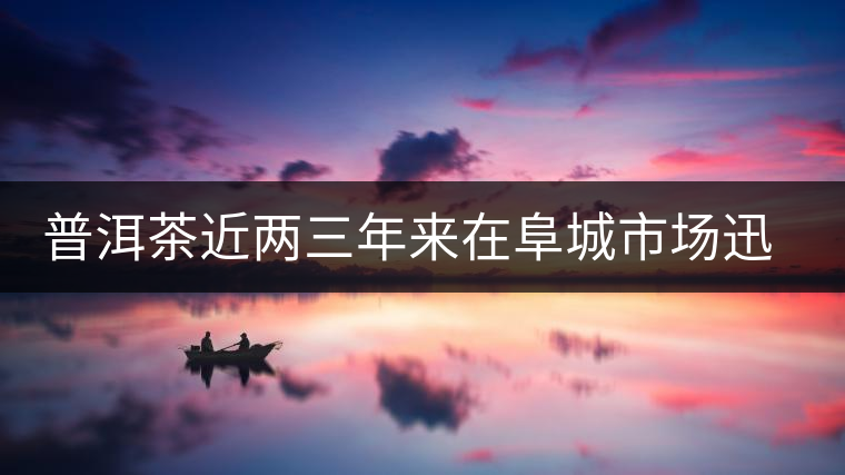 普洱茶近兩三年來(lái)在阜城市場(chǎng)迅速增長(zhǎng)