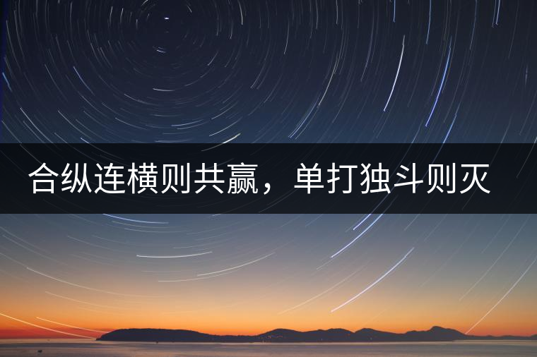 合縱連橫則共贏，單打獨斗則滅亡