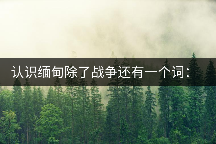 認(rèn)識(shí)緬甸除了戰(zhàn)爭還有一個(gè)詞:茶 認(rèn)識(shí)緬甸除了戰(zhàn)爭還有一個(gè)詞:茶