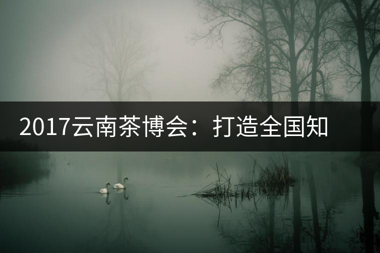 2017云南茶博會：打造全國知名紅茶品牌，擦亮“千年茶鄉(xiāng)”招牌