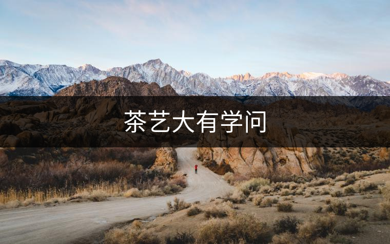 茶藝大有學(xué)問 茶藝大有學(xué)問