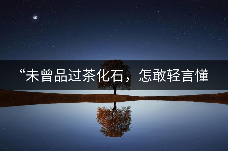 “未曾品過(guò)茶化石，怎敢輕言懂普洱？”
