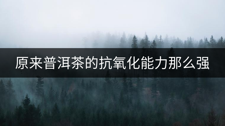原來普洱茶的抗氧化能力那么強(qiáng) 原來普洱茶的抗氧化能力那么強(qiáng)