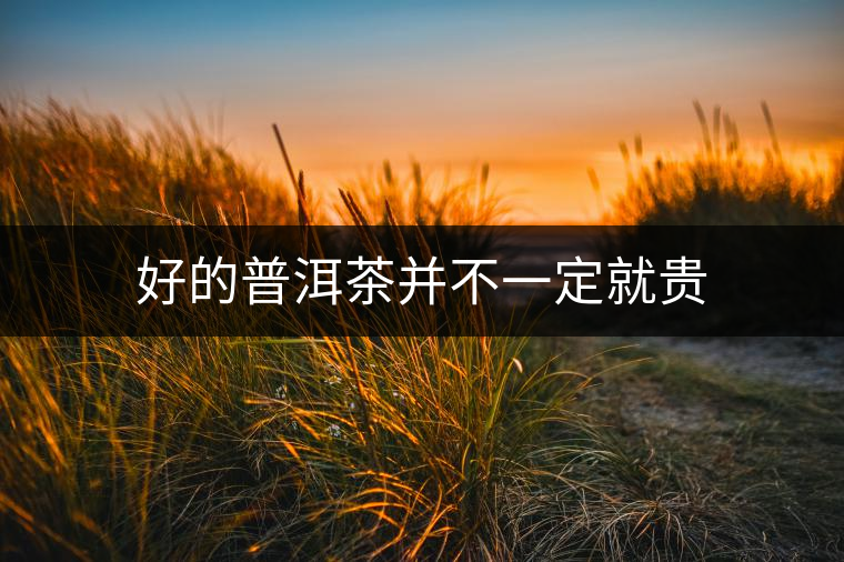 好的普洱茶并不一定就貴