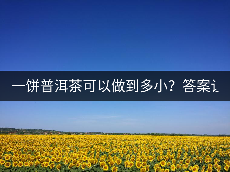 一餅普洱茶可以做到多小？答案讓人意想不到...