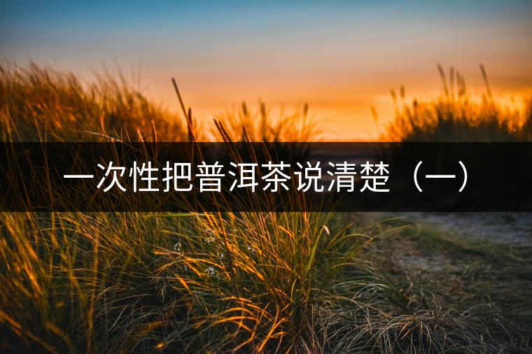 一次性把普洱茶說(shuō)清楚(一) 一次性把普洱茶說(shuō)清楚(一)