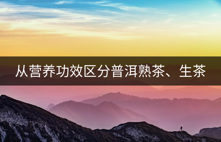 從營養(yǎng)功效區(qū)分普洱熟茶、生茶