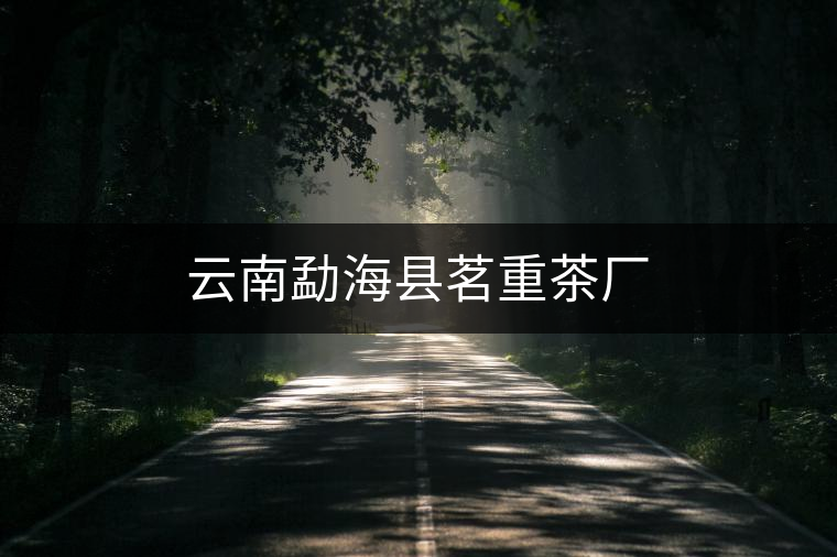 云南勐海縣茗重茶廠