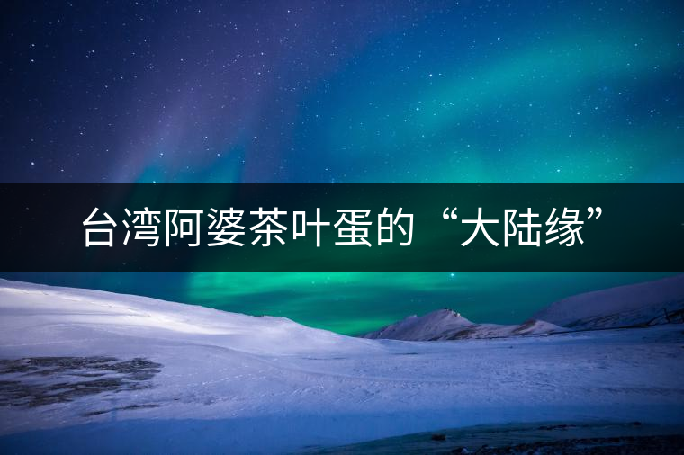 臺灣阿婆茶葉蛋的“大陸緣” 臺灣阿婆茶葉蛋的“大陸緣”