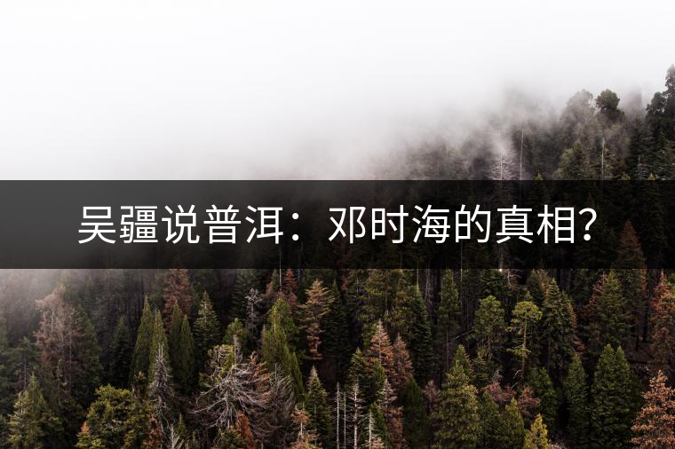 吳疆說普洱：鄧時(shí)海的真相？