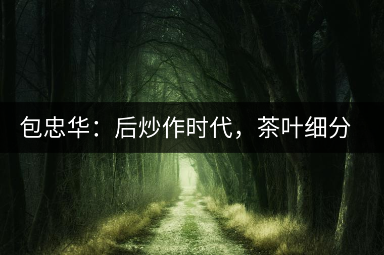 包忠華：后炒作時(shí)代，茶葉細(xì)分標(biāo)準(zhǔn)的倡導(dǎo)者