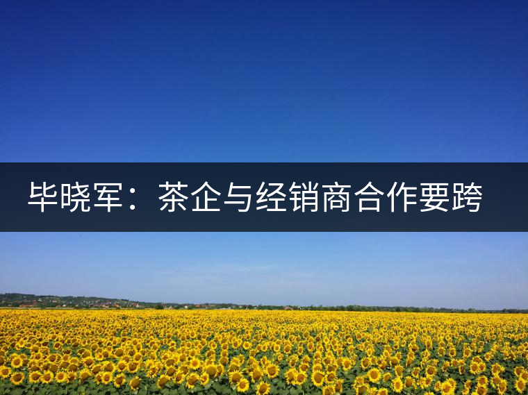 畢曉軍:茶企與經(jīng)銷商合作要跨越四道難關 畢曉軍:茶企與經(jīng)銷商合作要跨越四道難關