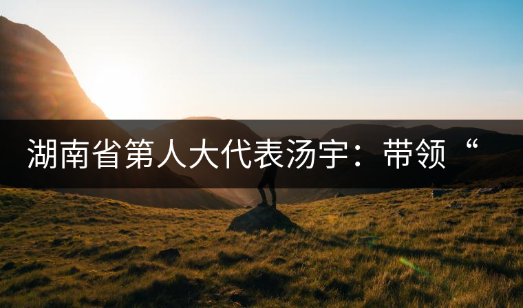 湖南省第人大代表湯宇:帶領(lǐng)“茶業(yè)湘軍”走向世界 湖南省第人大代表湯宇:帶領(lǐng)“茶業(yè)湘軍”走向世界