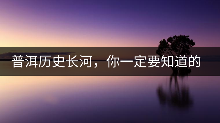 普洱歷史長河，你一定要知道的普洱茶四大茶廠
