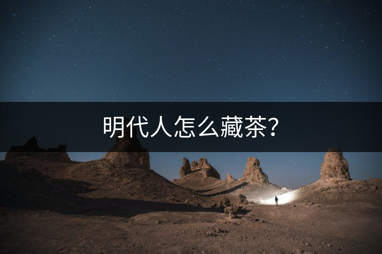 明代人怎么藏茶？