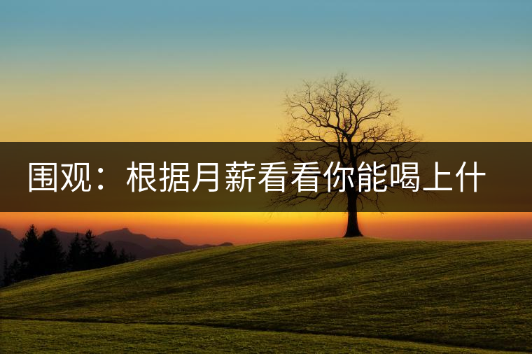 圍觀：根據(jù)月薪看看你能喝上什么茶？