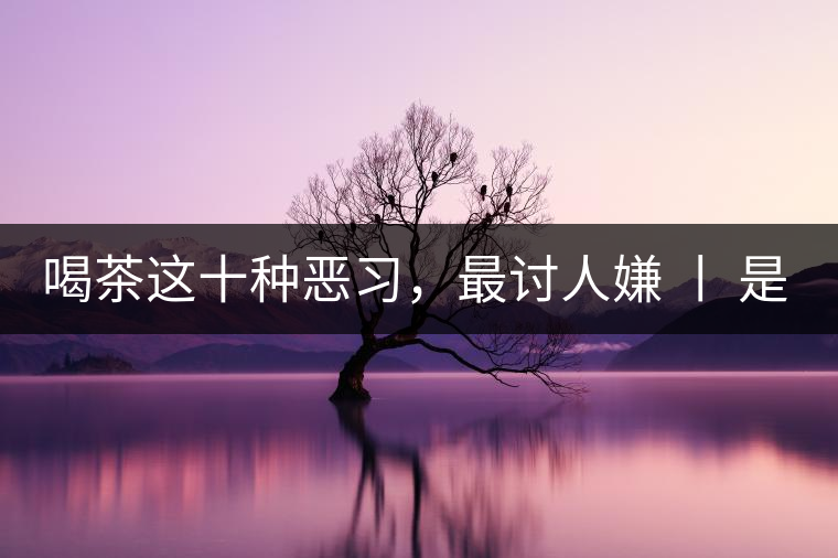 喝茶這十種惡習(xí)，最討人嫌 丨 是否同感？