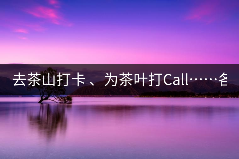 去茶山打卡 、為茶葉打Call……各路人馬為何如此鐘愛(ài)產(chǎn)地源頭？ 2018-04-09 18:14 興