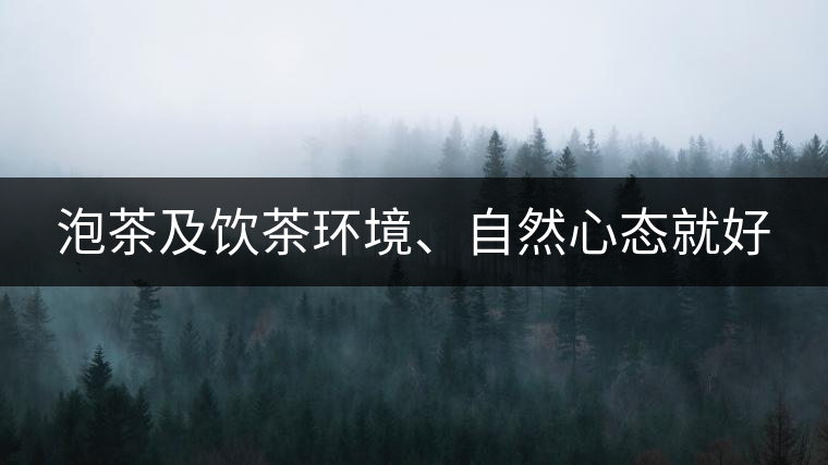 泡茶及飲茶環(huán)境、自然心態(tài)就好