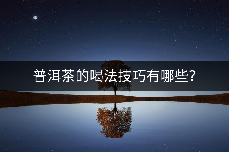 普洱茶的喝法技巧有哪些？