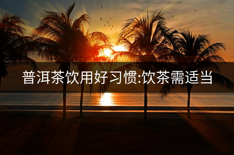 普洱茶飲用好習(xí)慣:飲茶需適當(dāng) 普洱茶飲用好習(xí)慣:飲茶需適當(dāng)