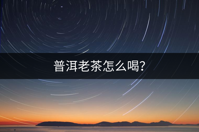 普洱老茶怎么喝？