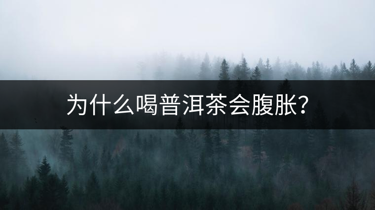 為什么喝普洱茶會腹脹？