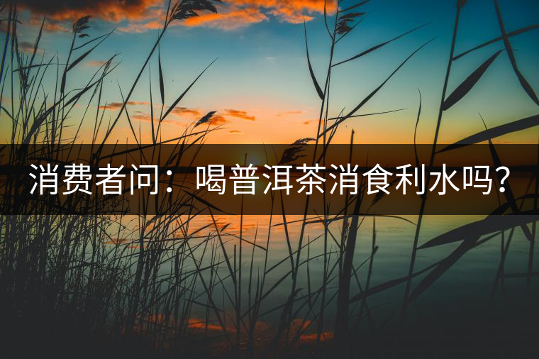 消費者問：喝普洱茶消食利水嗎？
